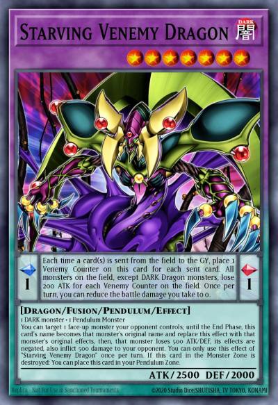 Starving Venemy Dragon Secret Rare BROL-EN034 Brothers of Legend Yugioh card