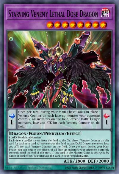 Starving Venemy Lethal Dose Dragon Ultra Rare DUOV-EN037 Duel Overload Yugioh card