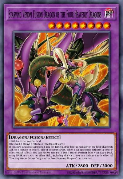 Starving Venom Fusion Dragon of the Four Heavenly Dragons Grand Master Rare MAMS-EN013 Magnificent Maestros Yugioh card