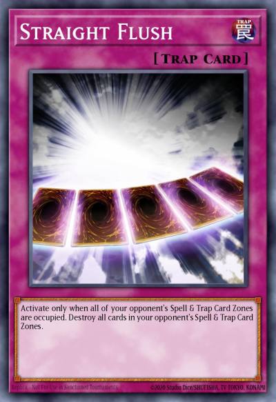 Straight Flush Common CDIP-EN050 Cyberdark Impact Yugioh card