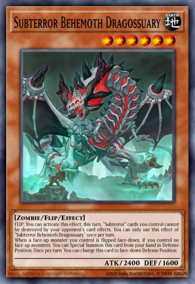 Subterror Behemoth Dragossuary Super Rare RATE-EN083 Raging Tempest Yugioh card