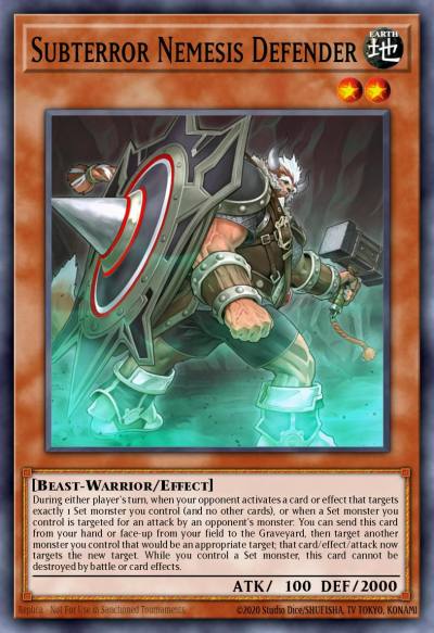 Subterror Nemesis Defender Rare RATE-EN082 Raging Tempest Yugioh card