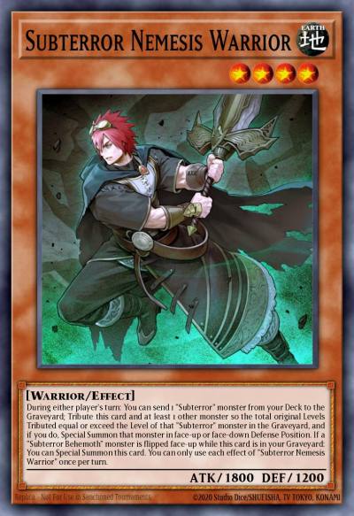 Subterror Nemesis Warrior Rare TDIL-EN082 The Dark Illusion Yugioh card