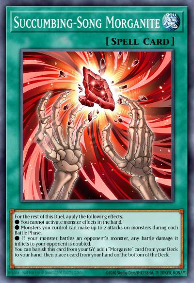 Succumbing-Song Morganite Super Rare ROTA-EN065 Rage of the Abyss Yugioh card