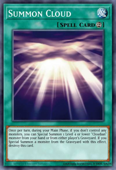 Summon Cloud Common GLAS-EN049 Gladiators Assault Yugioh card