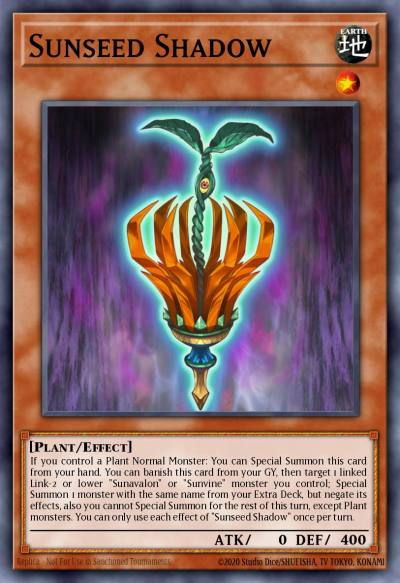 Sunseed Shadow Ultra Rare GFTP-EN016 Ghosts From the Past Yugioh card