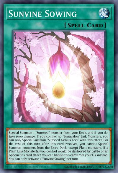 Sunvine Sowing Common MP22-EN223 2022 Tin of the Pharaohs Gods Yugioh card