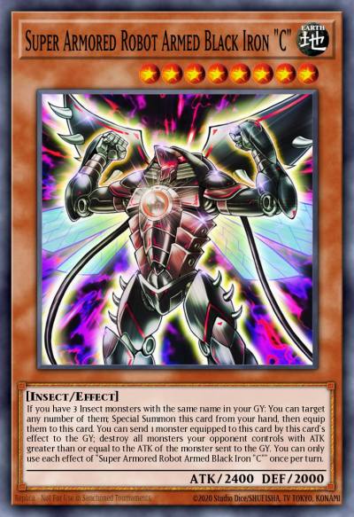 Super Armored Robot Armed Black Iron C Common SAST-EN097 Savage Strike Yugioh card