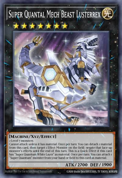 Super Quantal Mech Beast Lusterrex Super Rare DANE-EN037 Dark Neostorm Yugioh card