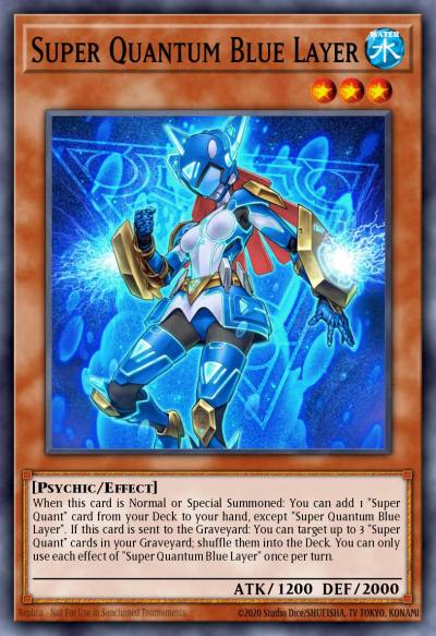 Super Quantum Blue Layer Super Rare OP02-EN008 OTS Tournament Pack 2 Yugioh card