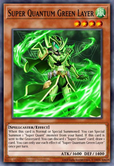 Super Quantum Green Layer Super Rare WIRA-EN031 Wing Raiders Yugioh card