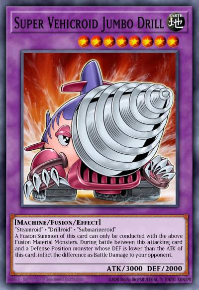 Super Vehicroid Jumbo Drill Super Rare POTD-EN036 Power of the Duelist Yugioh card