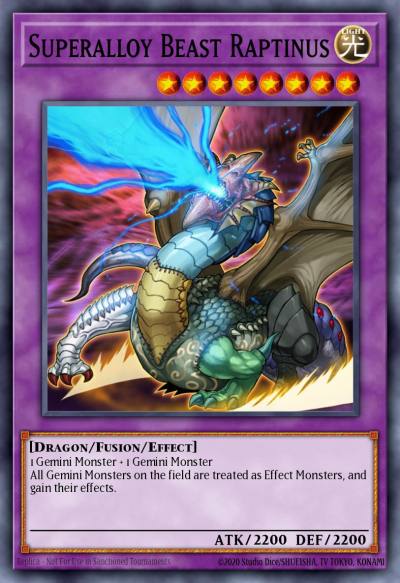 Superalloy Beast Raptinus Common GLAS-EN042 Gladiators Assault Yugioh card