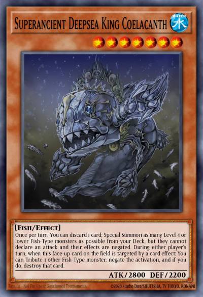 Superancient Deepsea King Coelacanth Starfoil Rare BATT-EN007 Battle Pack Tournament Prize Cards Yugioh card