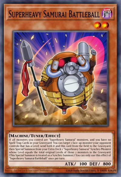 Superheavy Samurai Battleball Super Rare CROS-EN008 Crossed Souls Yugioh card