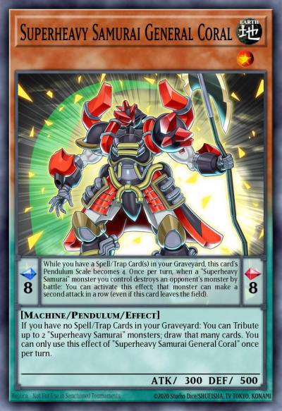 Superheavy Samurai General Coral Common MP16-EN182 2016 Mega-Tin Mega Pack Yugioh card