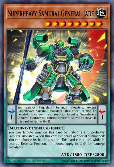 Superheavy Samurai General Jade Common MP16-EN181 2016 Mega-Tin Mega Pack Yugioh card