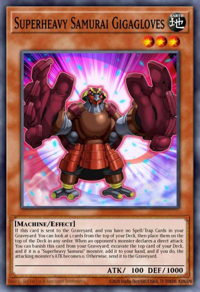 Superheavy Samurai Gigagloves Common MP16-EN007 2016 Mega-Tin Mega Pack Yugioh card