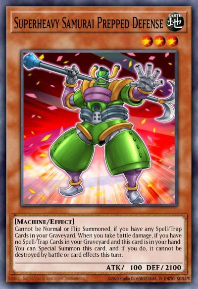 Superheavy Samurai Prepped Defense Common MP16-EN180 2016 Mega-Tin Mega Pack Yugioh card