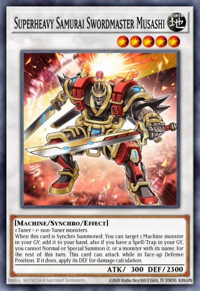 Superheavy Samurai Swordmaster Musashi Super Rare MP21-EN095 2021 Tin of Ancient Battles Yugioh card