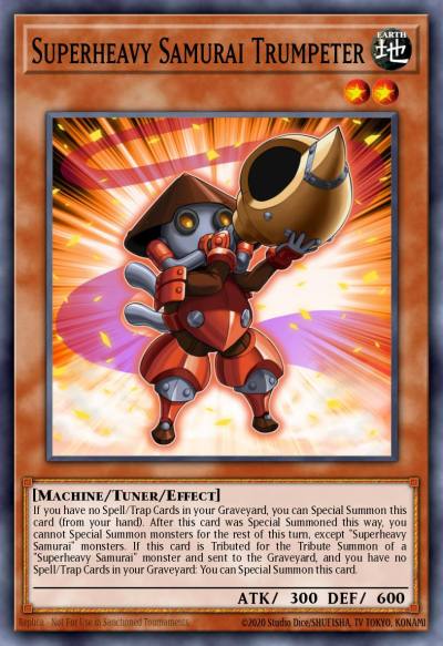 Superheavy Samurai Trumpeter Super Rare MP15-EN198 2015 Mega-Tin Mega Pack Yugioh card