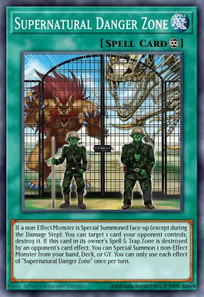 Supernatural Danger Zone Common MP22-EN224 2022 Tin of the Pharaohs Gods Yugioh card