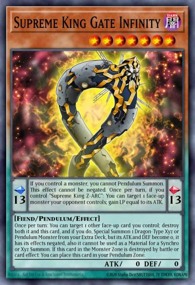 Supreme King Gate Infinity Super Rare MACR-EN018 Maximum Crisis Yugioh card