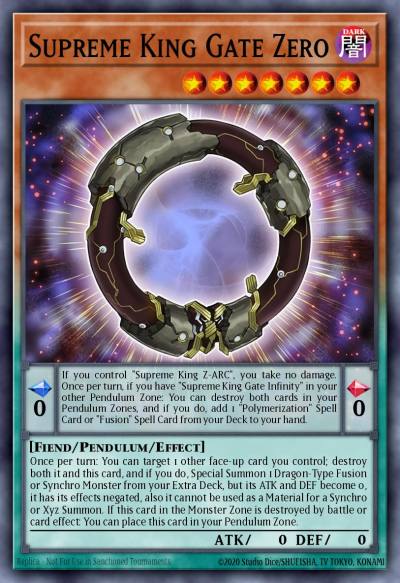 Supreme King Gate Zero Super Rare MACR-EN017 Maximum Crisis Yugioh card