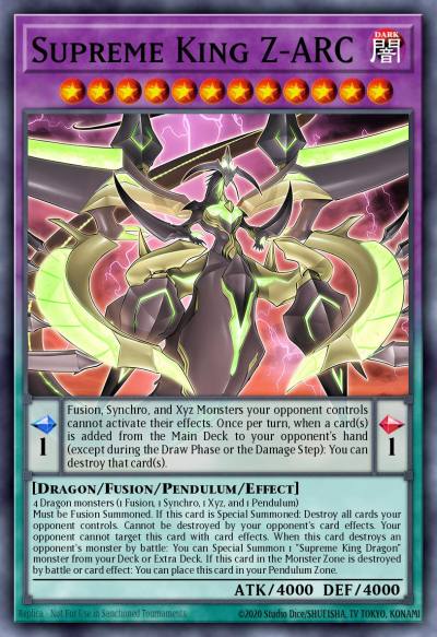 Supreme King Z-ARC Secret Rare MP18-EN011 2018 Mega-Tin Mega Pack Yugioh card