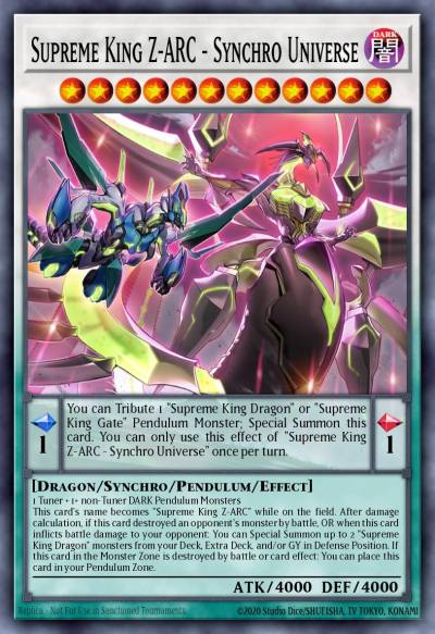 Supreme King Z-ARC - Synchro Universe Ultra Rare MP25-EN207 2025 Mega-Pack Tin Yugioh card