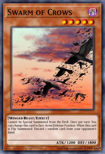 Swarm of Crows Rare SHSP-EN042 Shadow Specters Yugioh card