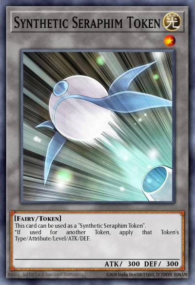 Synthetic Seraphim Token Common SR05-ENTKN Structure Deck Wave of Light Yugioh card