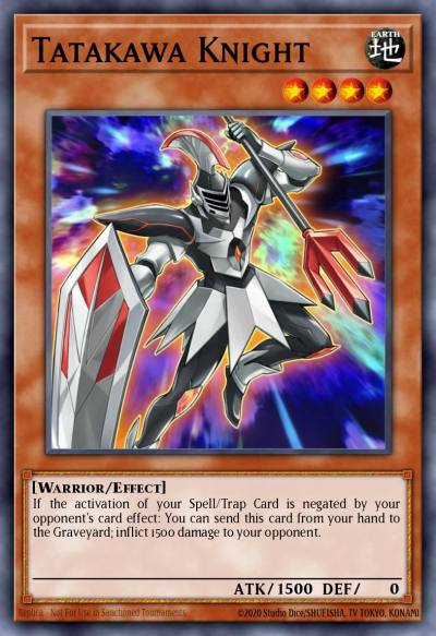 Tatakawa Knight Common LTGY-EN005 Lord of the Tachyon Galaxy Yugioh card