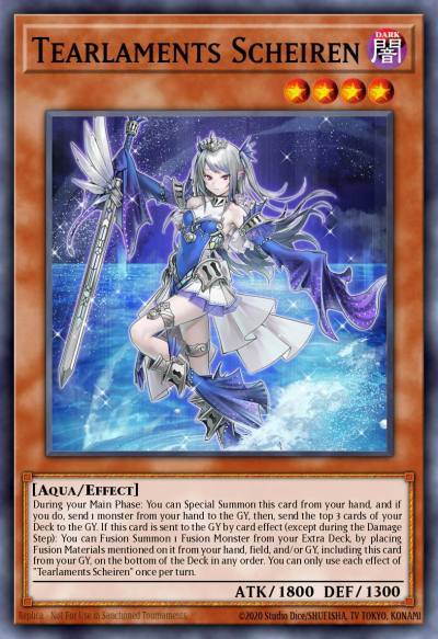 Tearlaments Scheiren Super Rare POTE-EN014 Power of the Elements Yugioh card