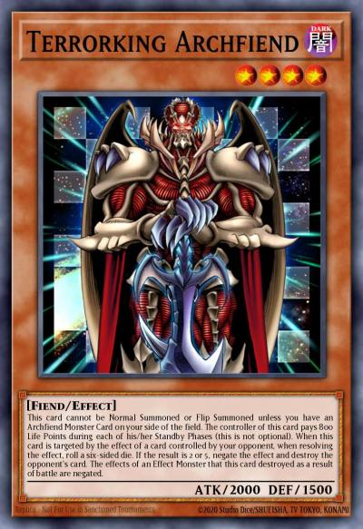 Terrorking Archfiend Super Rare DCR-072 Dark Crisis Yugioh card