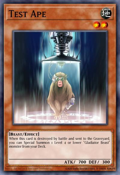 Test Ape Common GLAS-EN025 Gladiators Assault Yugioh card