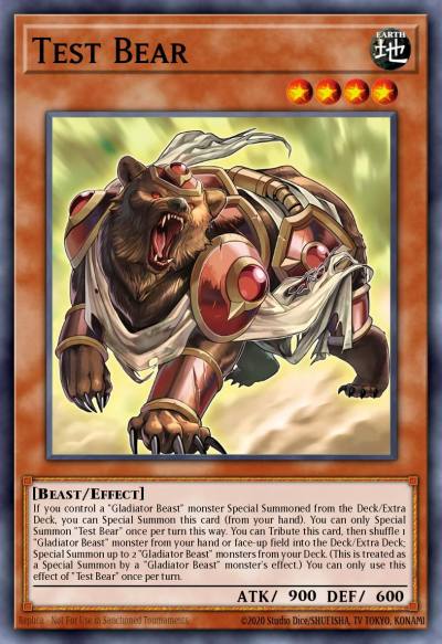 Test Bear Quarter Century Secret Rare SUDA-EN018 Supreme Darkness Yugioh card