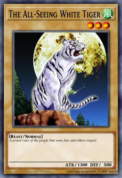 The All-Seeing White Tiger Common PSV-093 Pharaohs Servant Yugioh card