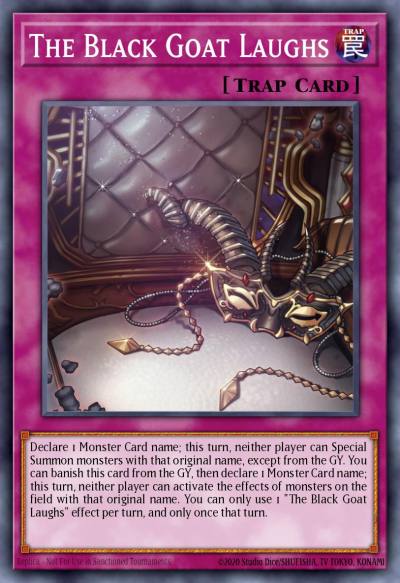 The Black Goat Laughs Prismatic Secret Rare MP25-EN057 2025 Mega-Pack Tin Yugioh card