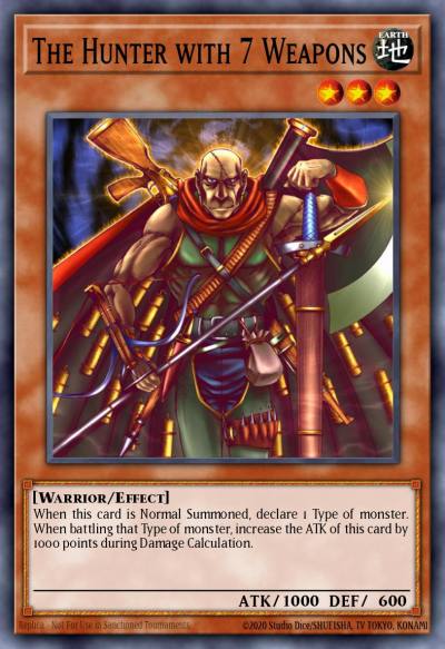 The Hunter with 7 Weapons Common LOD-024 Legacy of Darkness Yugioh card