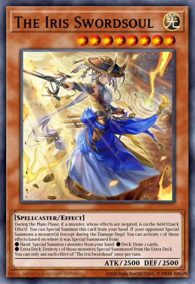 The Iris Swordsoul Super Rare RA01-EN023 25th Anniversary Rarity Collection Yugioh card