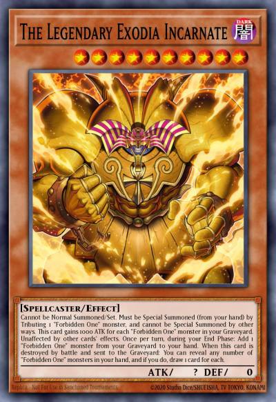 The Legendary Exodia Incarnate Quarter Century Secret Rare BLTR-EN051 Battles of Legend Terminal Revenge Yugioh card