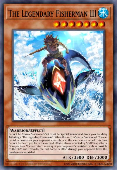 The Legendary Fisherman III Super Rare DOCS-EN017 Dimension of Chaos Yugioh card