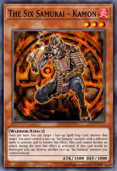 The Six Samurai - Kamon Common GLD2-EN018 Gold Series 2009 Yugioh card