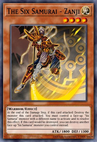 The Six Samurai - Zanji Common GLD2-EN021 Gold Series 2009 Yugioh card