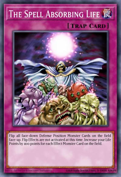 The Spell Absorbing Life Common DR1-EN159 Dark Revelation Volume 1 Yugioh card