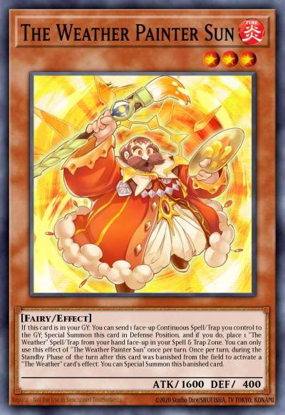 The Weather Painter Sun Secret Rare SPWA-EN032 Spirit Warriors Yugioh card