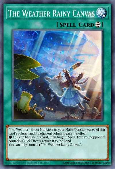 The Weather Rainy Canvas Super Rare SPWA-EN037 Spirit Warriors Yugioh card