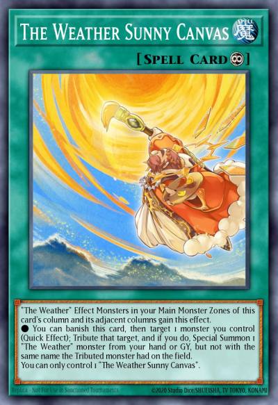 The Weather Sunny Canvas Super Rare SPWA-EN039 Spirit Warriors Yugioh card