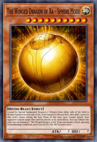 The Winged Dragon of Ra - Sphere Mode Super Rare RA01-EN007 25th Anniversary Rarity Collection Yugioh card
